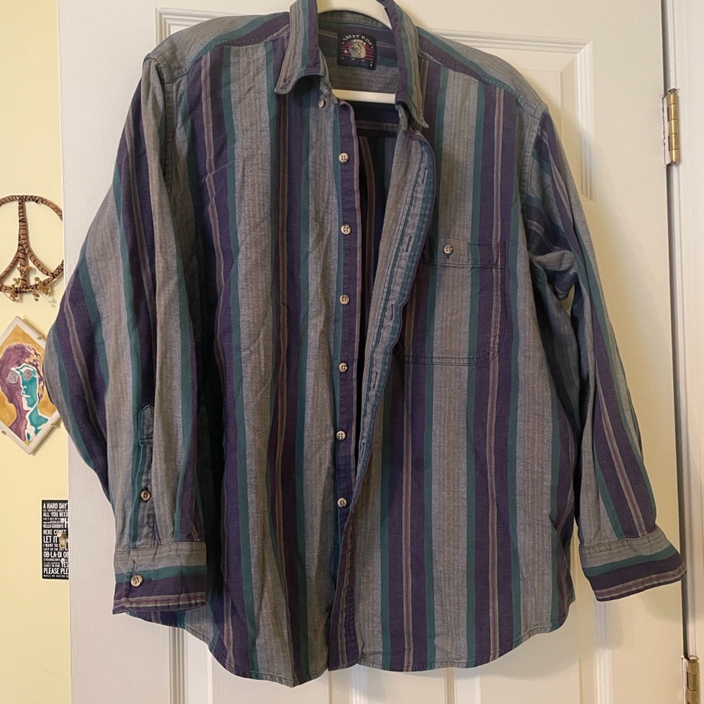Vintage Striped Button-Up Shirt